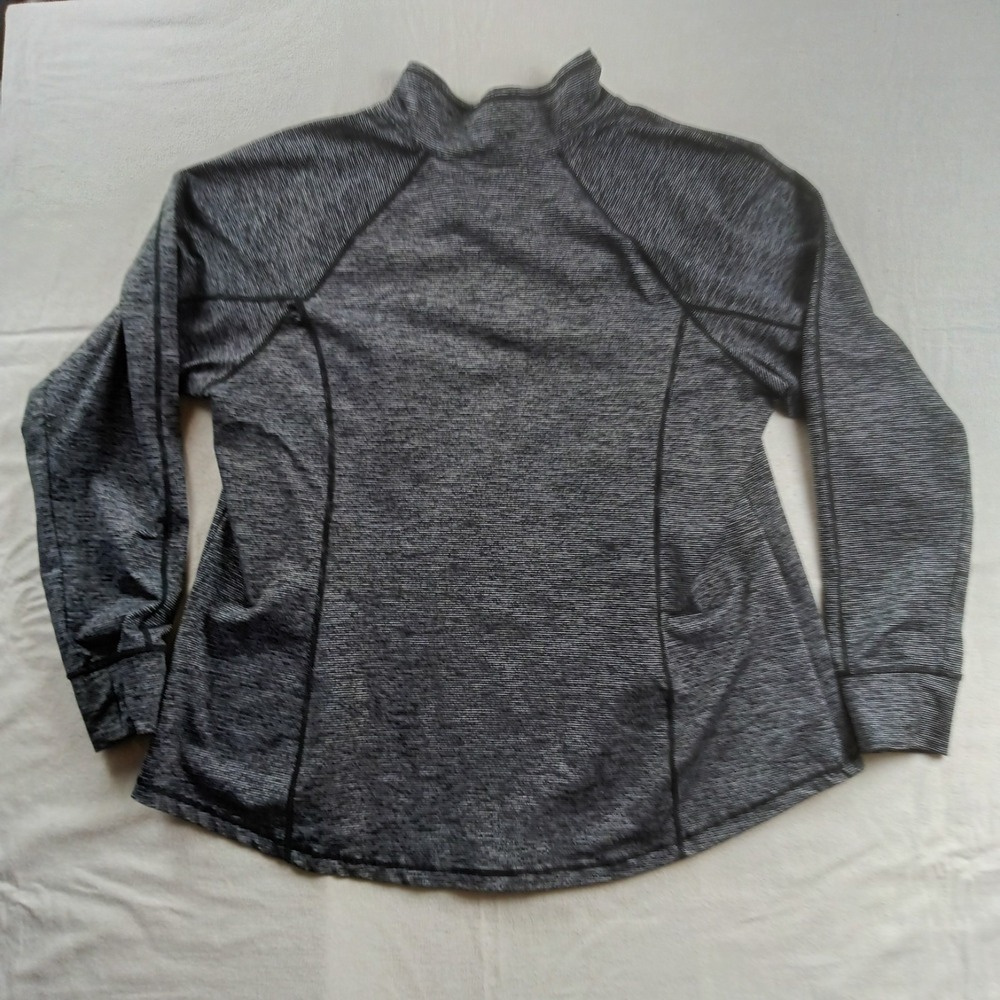Torrid Womens Active Performance Gray Black 1/4 Zip Pullover Thumbholes - Size 4 - Picture 10 of 14